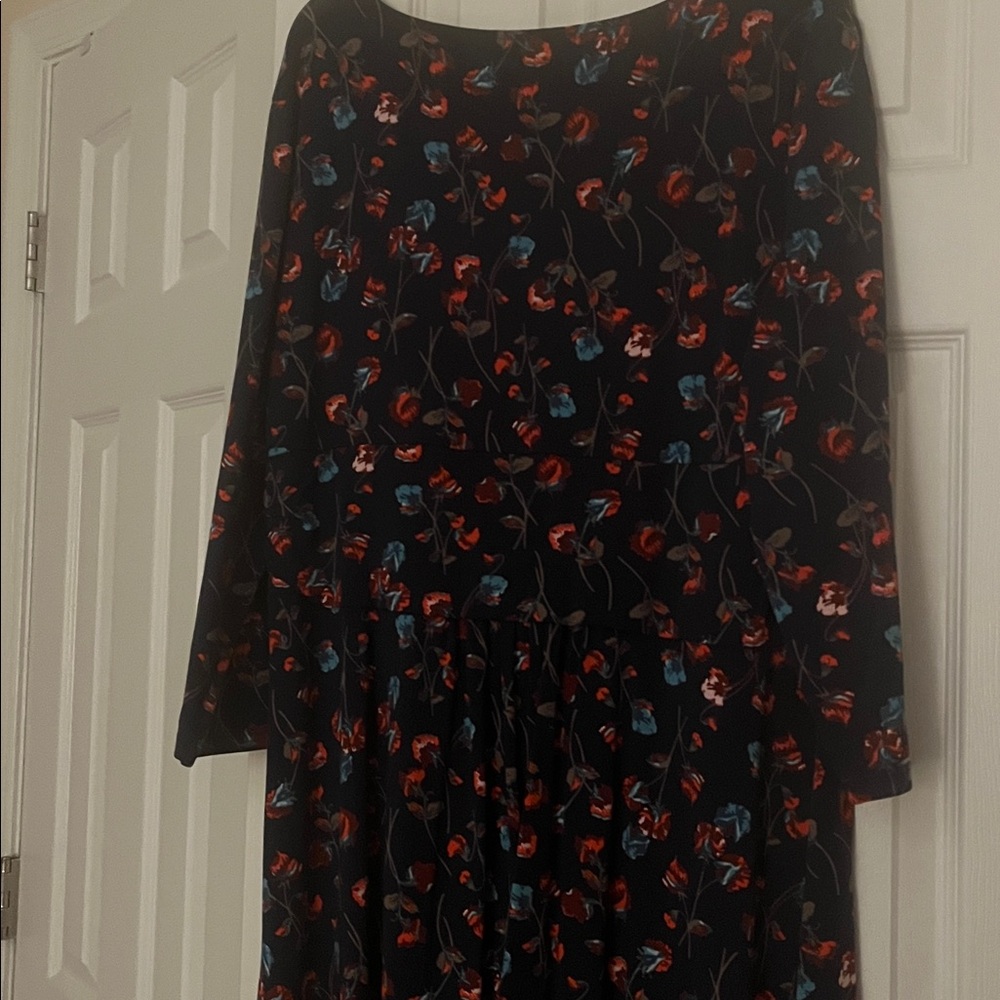 Lands' End Multicolor Floral Long Sleeve Dress - Picture 2 of 4